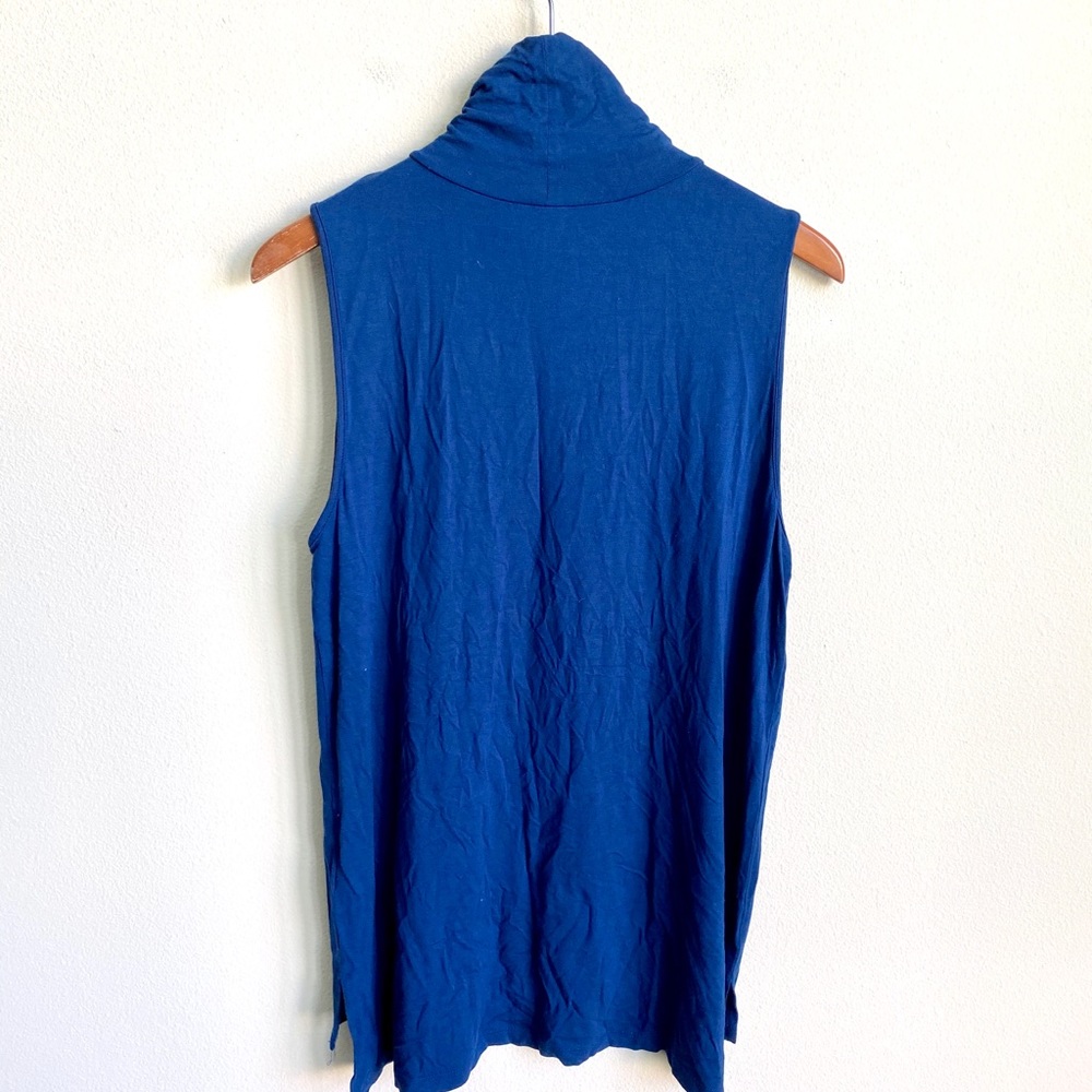 VINCE CAMUTO BLUE TURTLENECK TUNIC TOP SZ L - Picture 4 of 5
